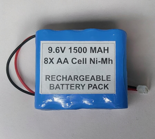PATOYS | 9.6V 1500 mAh 8X AA Cell Ni-MH Rechargeable Battery Pack - PATOYS