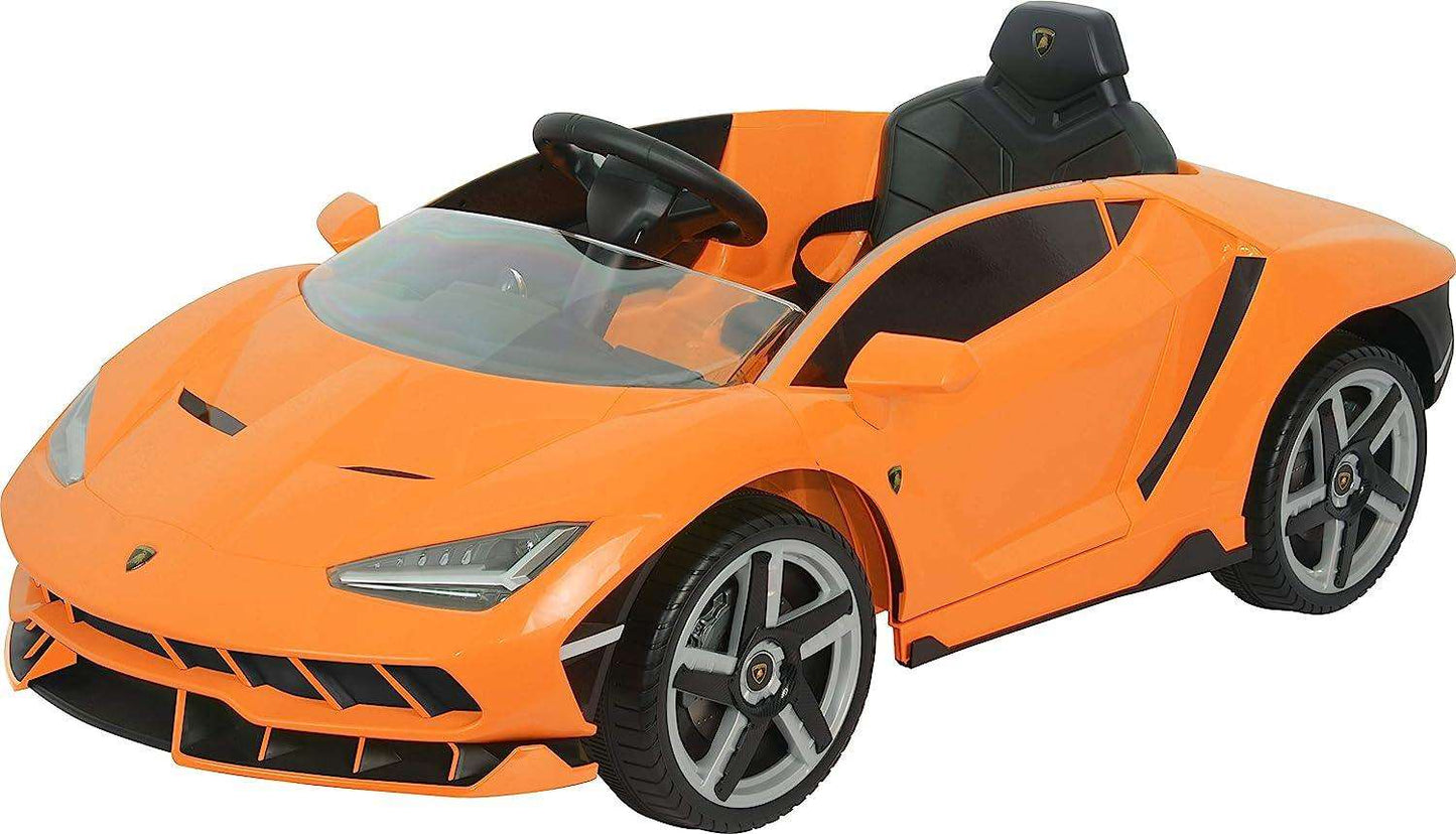 Chilokbo | Lamborghini Centenario Licensed Model 12V Battery Operated Ride On Car For Kids Orange Ride on Car Chi Lok Bo