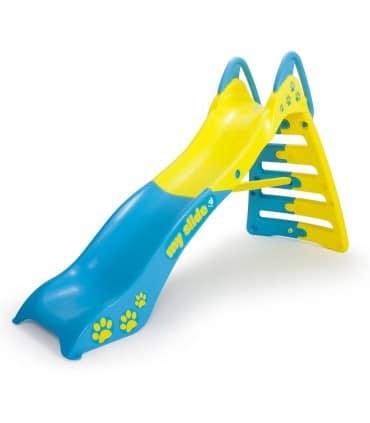 Injusa | My Firts Slide, Children 2 - 6 Years, Permanent Decoration, Water Slide Hose Inlet, Blue and Yellow - PATOYS