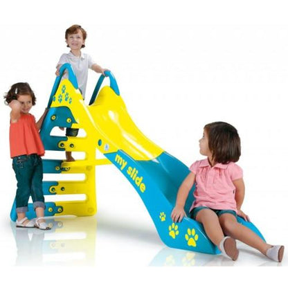 Injusa | My Firts Slide, Children 2 - 6 Years, Permanent Decoration, Water Slide Hose Inlet, Blue and Yellow - PATOYS