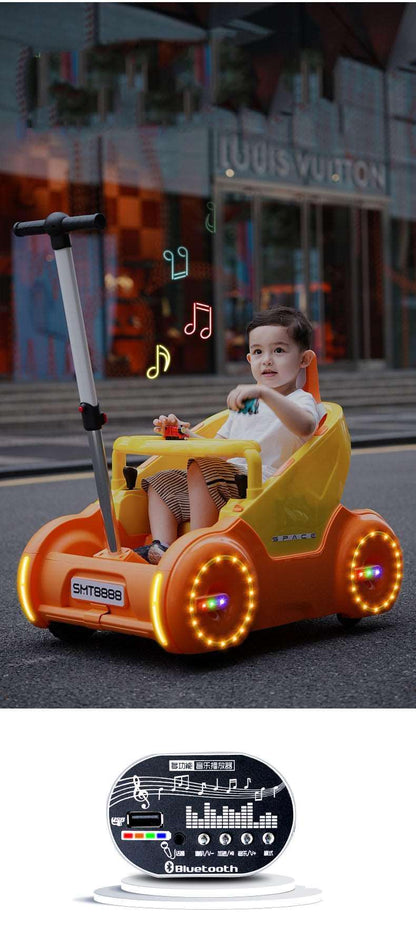 PATOYS | 12V 2 IN 1 Aerospace - Shutlle with remote USB Bluetooth 2 battery 2 motor kids ride ons - PATOYS