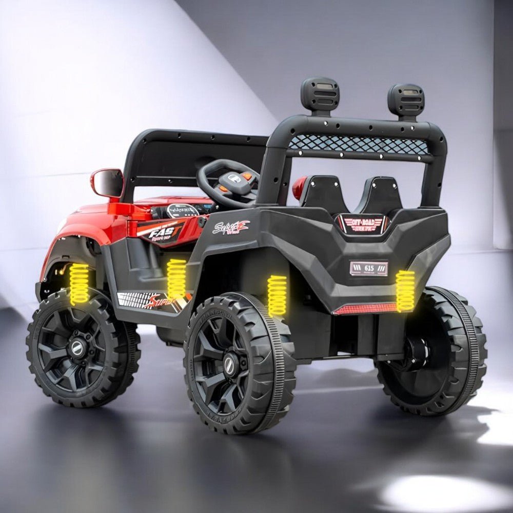 PATOYS | 12V Kids 4X4 Battery Operated Ride On Mercedes - 617 Jeep with Windshield Light, Music & Remote Control - PATOYS - 615 - jeep