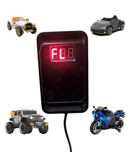 PATOYS | 12V Kid's Powered Digital Universal Original Charger with Charging Display Light - for kids car - Jeep - Bike - PATOYS