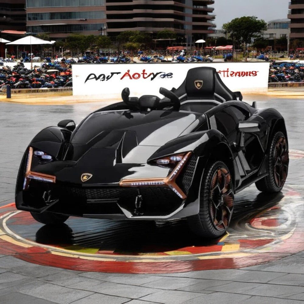 PATOYS | 12V Lamborghini Style Ride On Car | Model No. 603 - P | Metallic Colors - PATOYS - 603 - P - Black