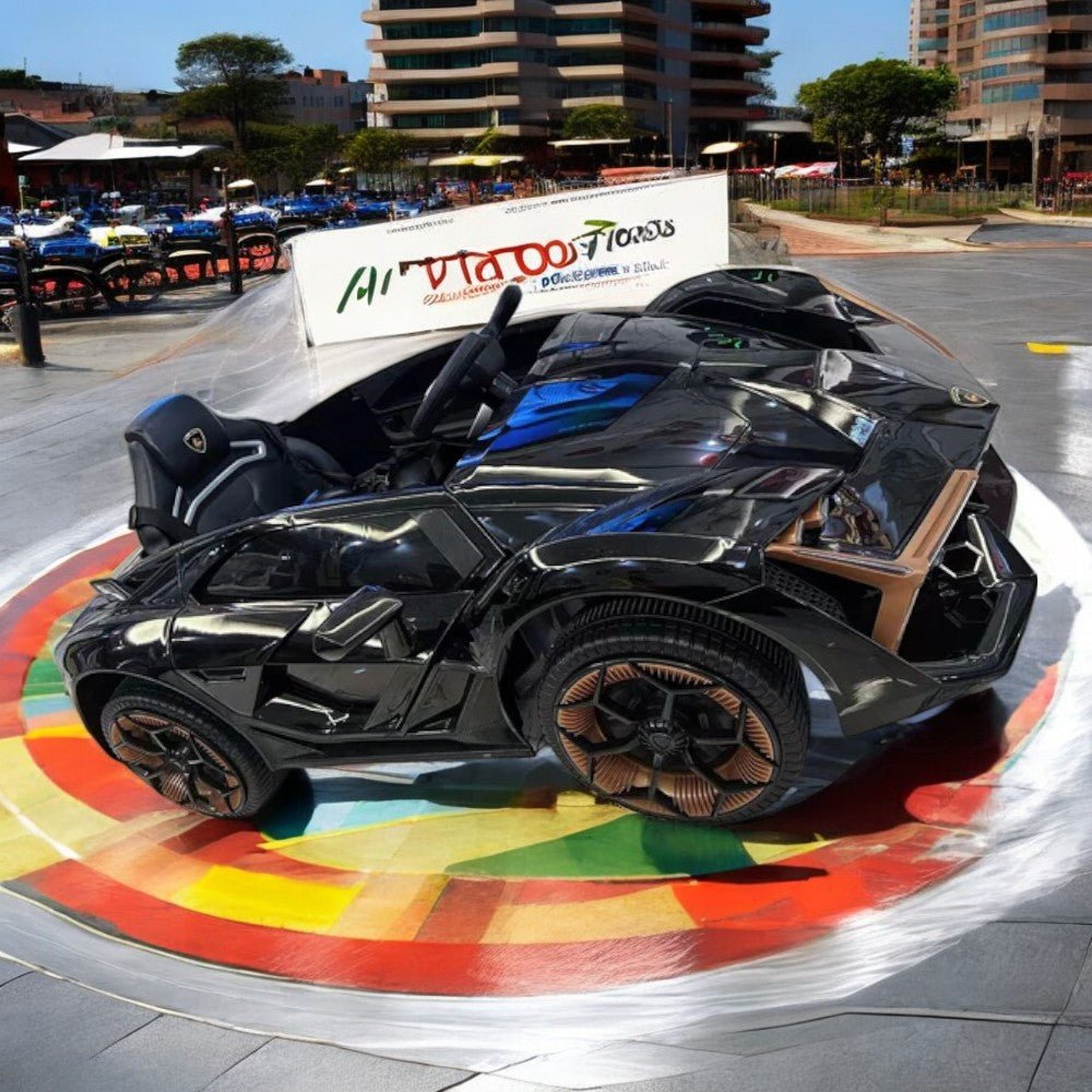 PATOYS | 12V Lamborghini Style Ride On Car | Model No. 603 - P | Metallic Colors - PATOYS - 603 - P - Black