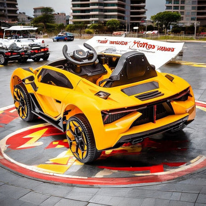 PATOYS | 12V Lamborghini Style Ride On Car | Model No. 603 - P | Metallic Colors - PATOYS - 603 - P - yellow