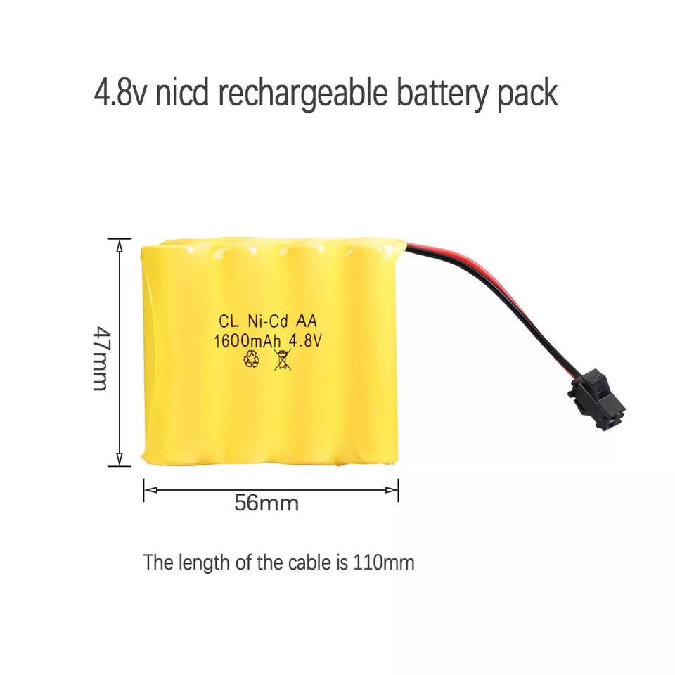 PATOYS | 1600mAh 4.8V Battery 4 Cell Pack CL Ni - Cd AA - PATOYS