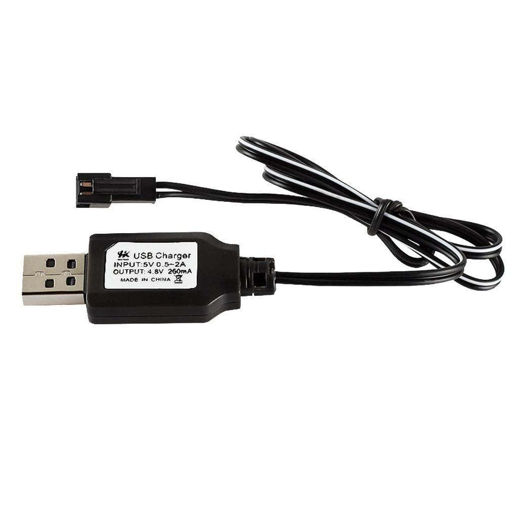 PATOYS | 1Pc RC Model Battery Charger Cable 4.8V 250mA USB Balance Fast Charging - Black - PATOYS