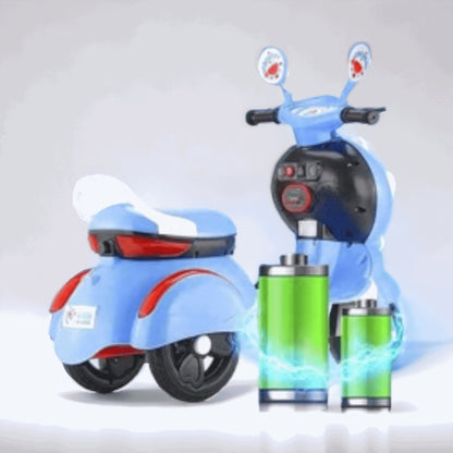 PATOYS | 3 - Wheel Special doremon style Battery Operated Ride On Scooty Scooter for 2 - 4 Years Kids electric bike - PATOYS