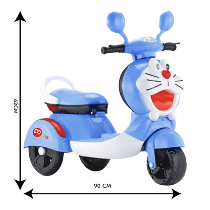 PATOYS | 3 - Wheel Special doremon style Battery Operated Ride On Scooty Scooter for 2 - 4 Years Kids electric bike - PATOYS