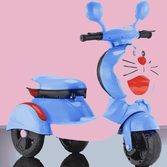 PATOYS | 3 - Wheel Special doremon style Battery Operated Ride On Scooty Scooter for 2 - 4 Years Kids electric bike - PATOYS