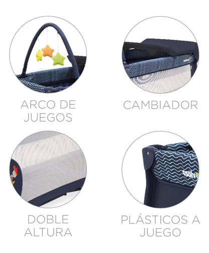 PATOYS | Asalvo | 12623 Travel Cot for kids Mix plus Animals Of The World - PATOYS