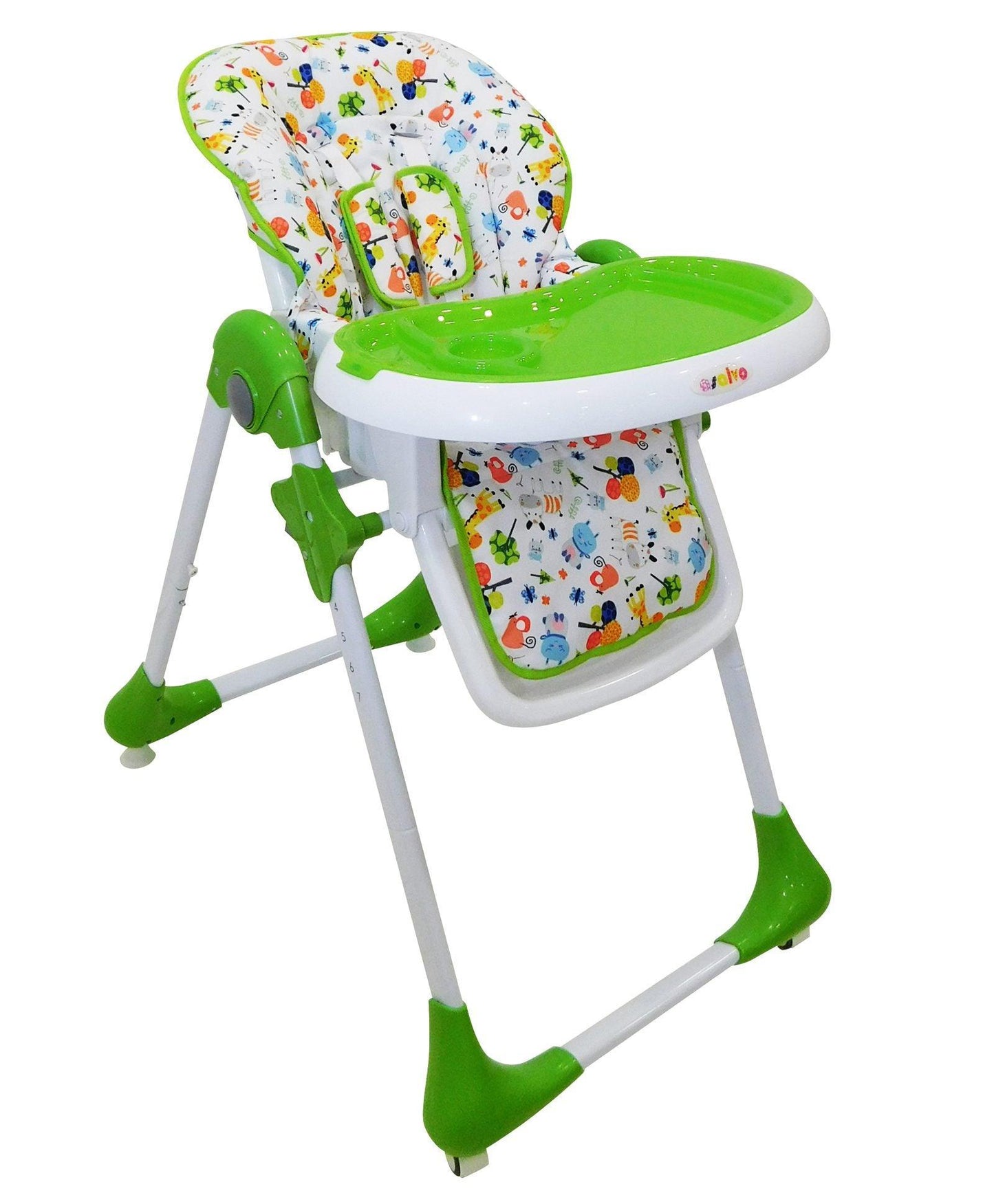 PATOYS | Asalvo 14900 High Chair with Wheels Jungle Print - Green - PATOYS