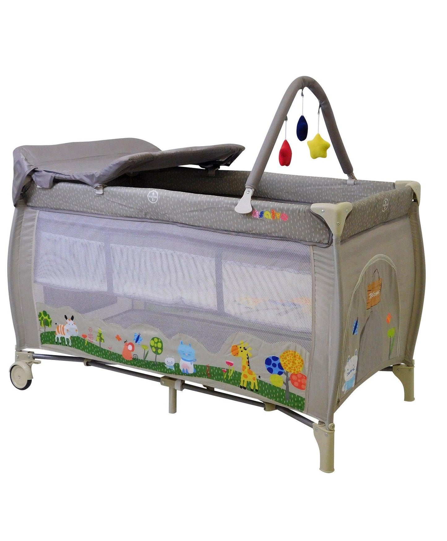 PATOYS | Asalvo | 15631 Travel Cot Complete Jungle Beige - PATOYS