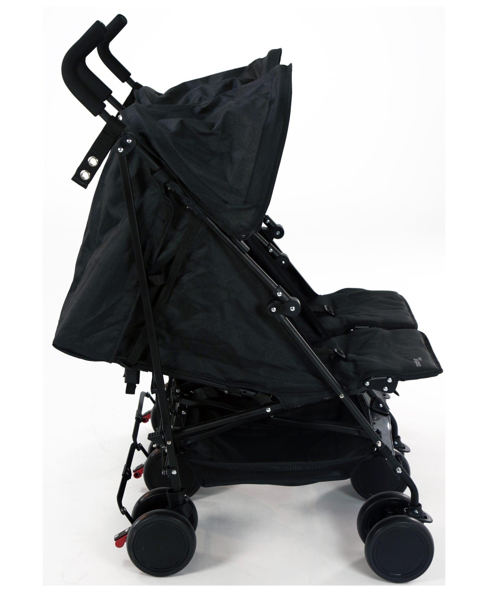 PATOYS | Asalvo Spain 14221 Double Stroller - Black - PATOYS