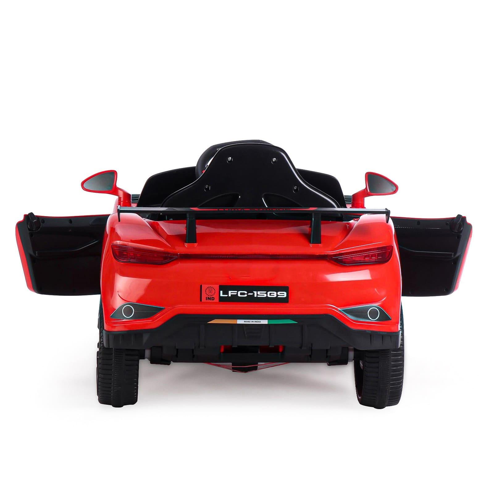 PATOYS | Battery Operated Ride On Car with Music and Lights | LFC - BDQ1589 - Red - PATOYS