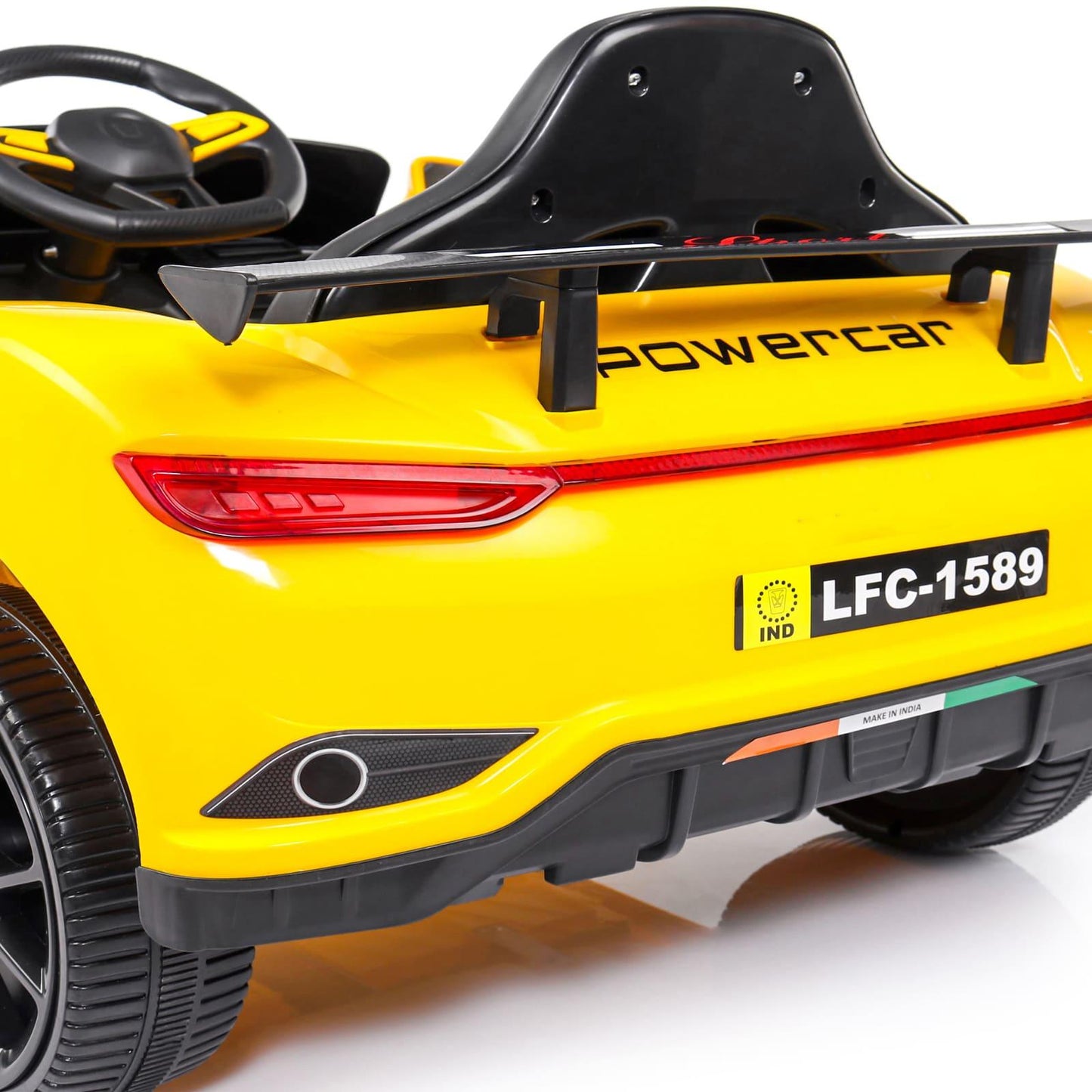 PATOYS | Battery Operated Ride On Car with Music and Lights | LFC - BDQ1589 - Yellow - PATOYS