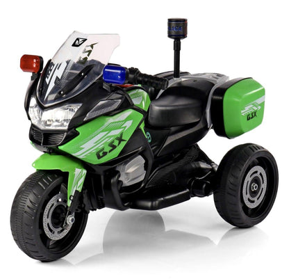 PATOYS | Battery Operated Three - Wheel Kids Police Bike (Multi Color) - PATOYS