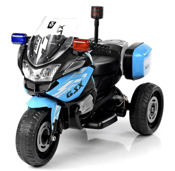 PATOYS Battery Operated Three Wheel Kids Police Bike Multi Color PATOYS