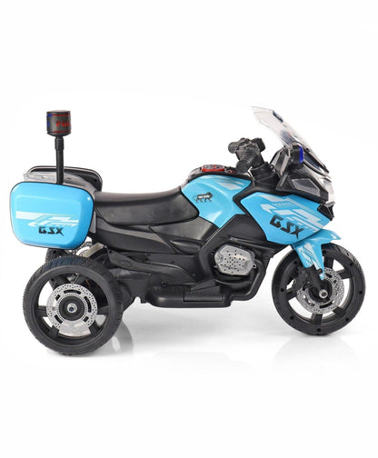 PATOYS | Battery Operated Three - Wheel Kids Police Bike (Multi Color) - PATOYS