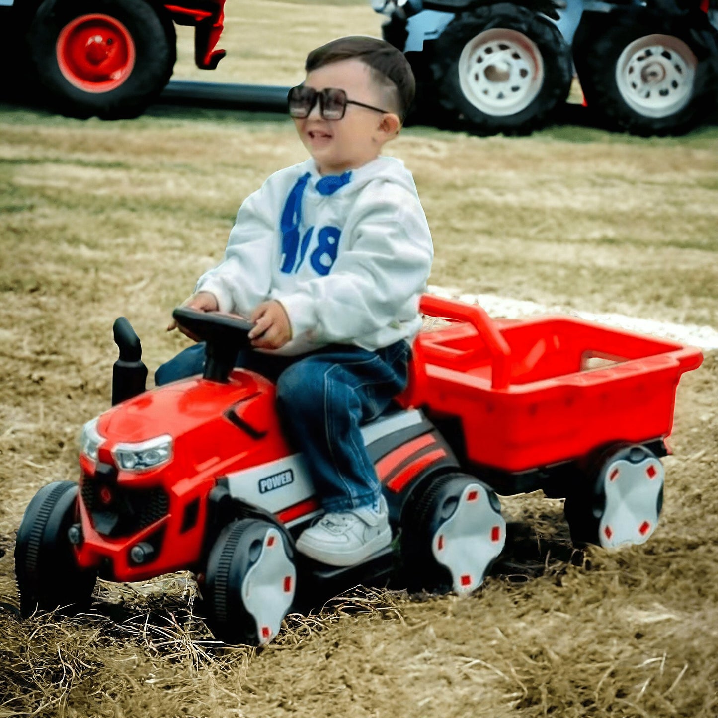 PATOYS | Children's Electric Tractor Off - Road Car Automobile Charging 4 Wheels Motorcar Ride Cars - PATOYS