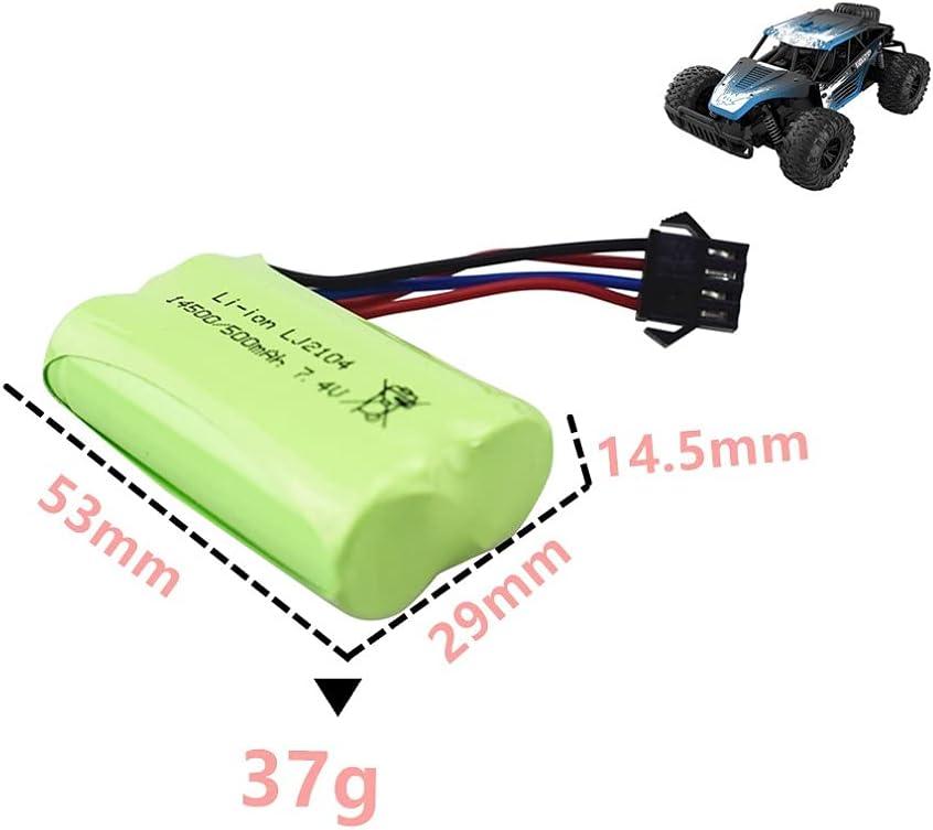 PATOYS | D10 7.4v 500mAh SM2P 4pin Connector Battery Rechargeable for RC Toys Model - PATOYS