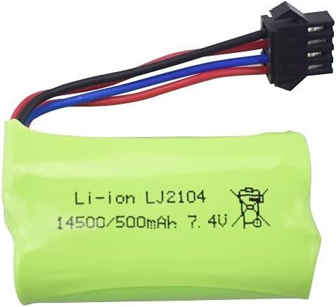 PATOYS | D10 7.4v 500mAh SM2P 4pin Connector Battery Rechargeable for RC Toys Model - PATOYS