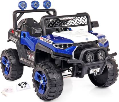 PATOYS | Electric 4X4 Jeep Car J2100 for Kids to Drive 3 to 8 Years Boys Girls (Sea Blue) - PATOYS