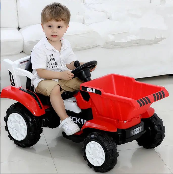 PATOYS | Engineering dump truck four - wheel electric walking tractor outdoor for kids - PATOYS - TLY - 6699D - Red