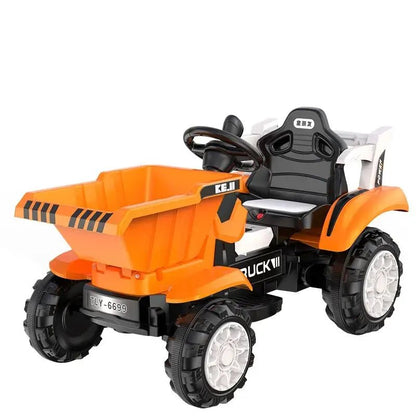 PATOYS | Engineering dump truck four - wheel electric walking tractor outdoor for kids - PATOYS - TLY - 6699D - Orange