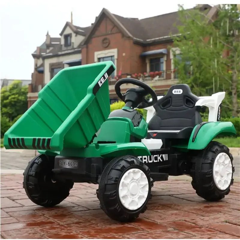 PATOYS | Engineering dump truck four - wheel electric walking tractor outdoor for kids - PATOYS - TLY - 6699D - green