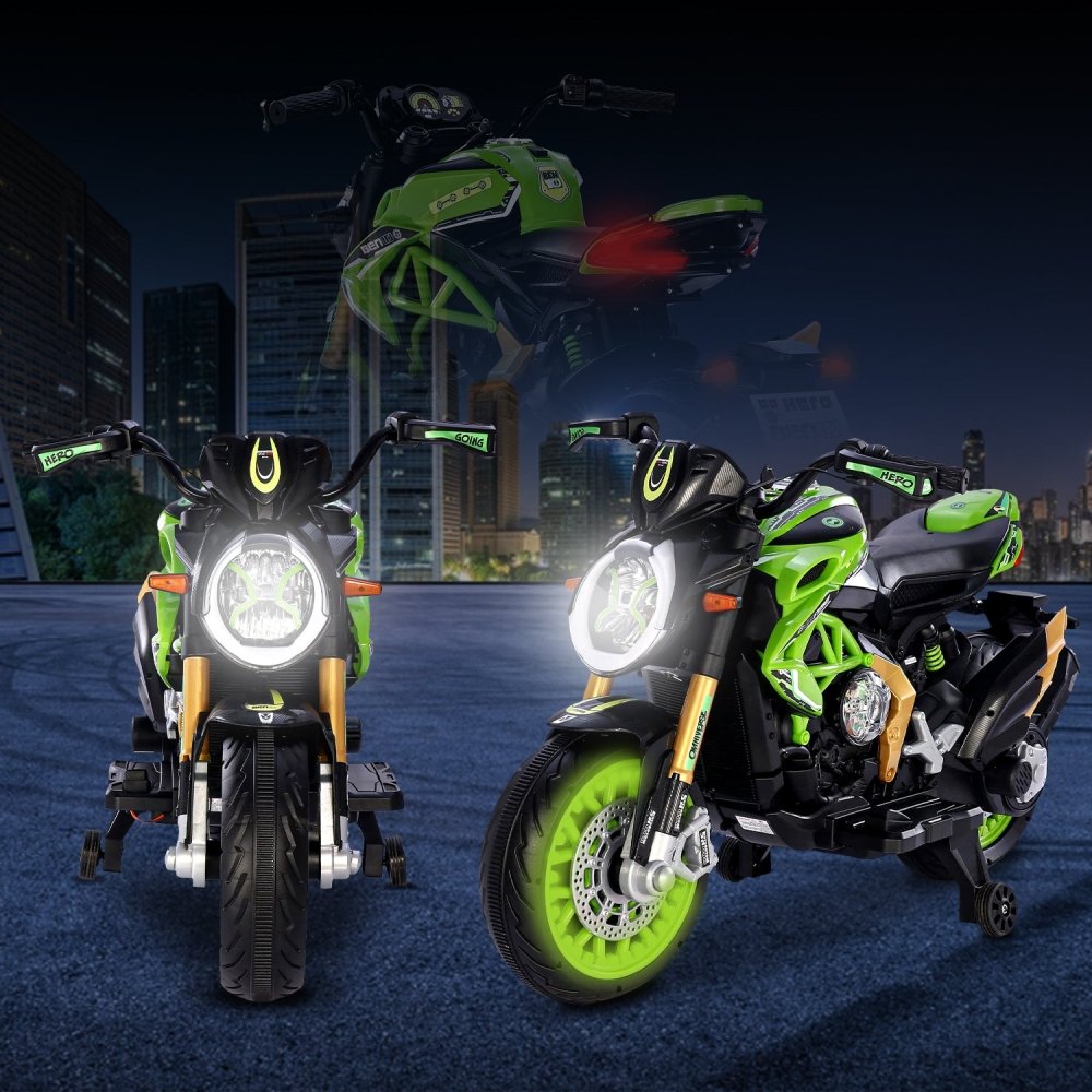 PATOYS | Exclusive Officially Licensed Ben 10 Big Ride - On Bike 12 Volt for Kids - PATOYS - Ben10 - 800CC - green