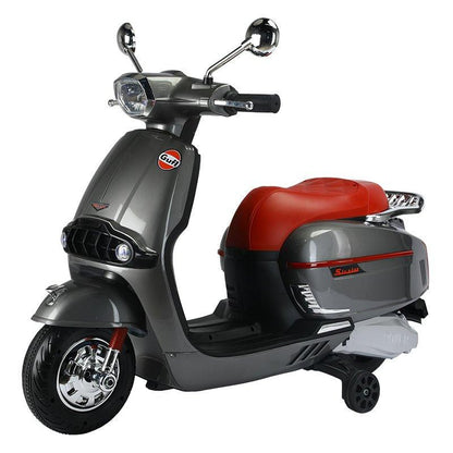 PATOYS | Gulf Battery Operated Vespa type ride on bike for kids 2Motor foot race big size scooter - PATOYS