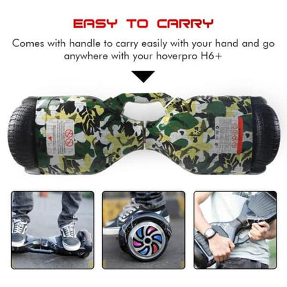 PATOYS | H6+ Green Military Hoverboard balancing wheel with Remote, Bag and Long Range Battery - PATOYS