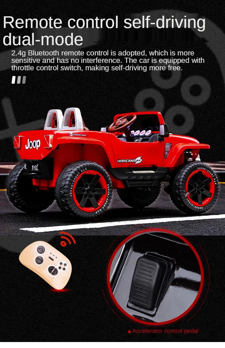 PATOYS | Hurricane Kids Car, Rechargeable Battery - Operated Ride on Jeep for Kids Big jeep - PATOYS