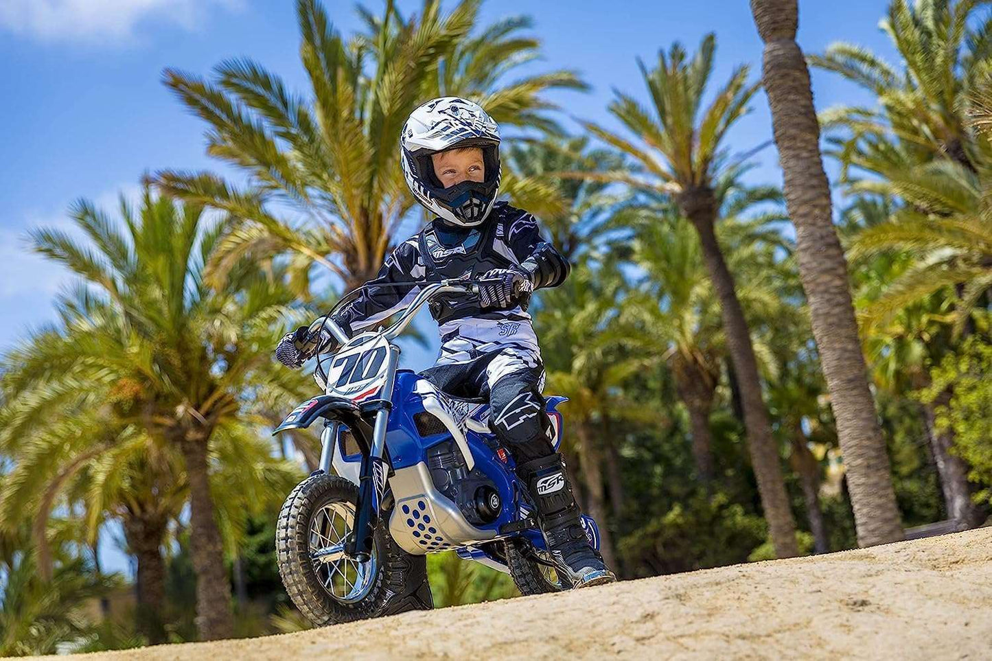 PATOYS | Injusa | Blue Fighter Motorcycle 24 Volt dirt bike for Children with Electric Brake Model: 6832 - PATOYS - PATOYS