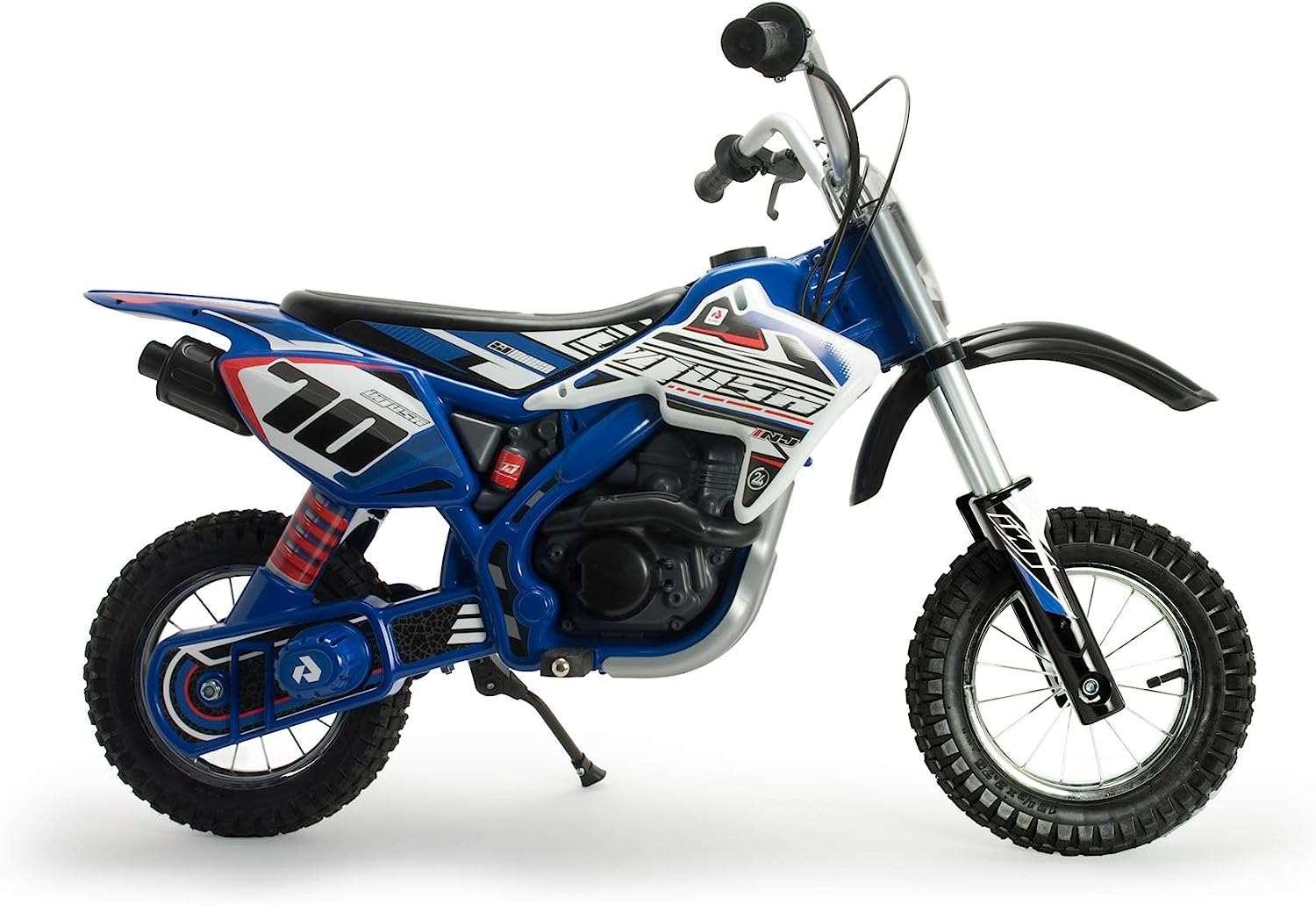 PATOYS | Injusa | Blue Fighter Motorcycle 24 Volt dirt bike for Children with Electric Brake Model: 6832 - PATOYS - PATOYS