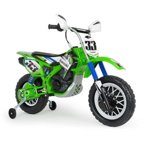 PATOYS | Injusa | Motorcycle electric 12V Officially Licensed Kawasaki dirt bike with powerful engine, handle and sporty design (6835) 3+ years - PATOYS