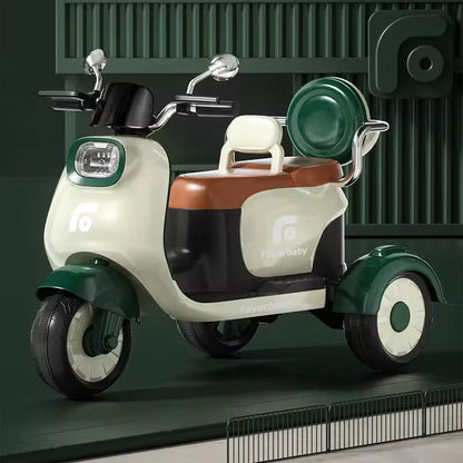 PATOYS | Kids Electric Activa - Vespa Type Scooter | Two Seats | Three Wheels kids bike - PATOYS - XW - 06 - green