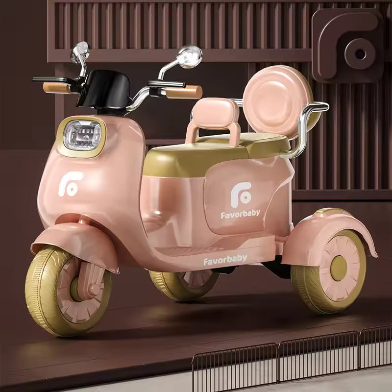 PATOYS | Kids Electric Activa - Vespa Type Scooter | Two Seats | Three Wheels kids bike - PATOYS - XW - 06 - pink