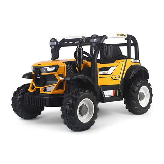 PATOYS | Kids Electric Ride - On Premium Tractor with Dual Control, excavator for Boys and Girls - (Ages 2 - 8) - Yellow - PATOYS