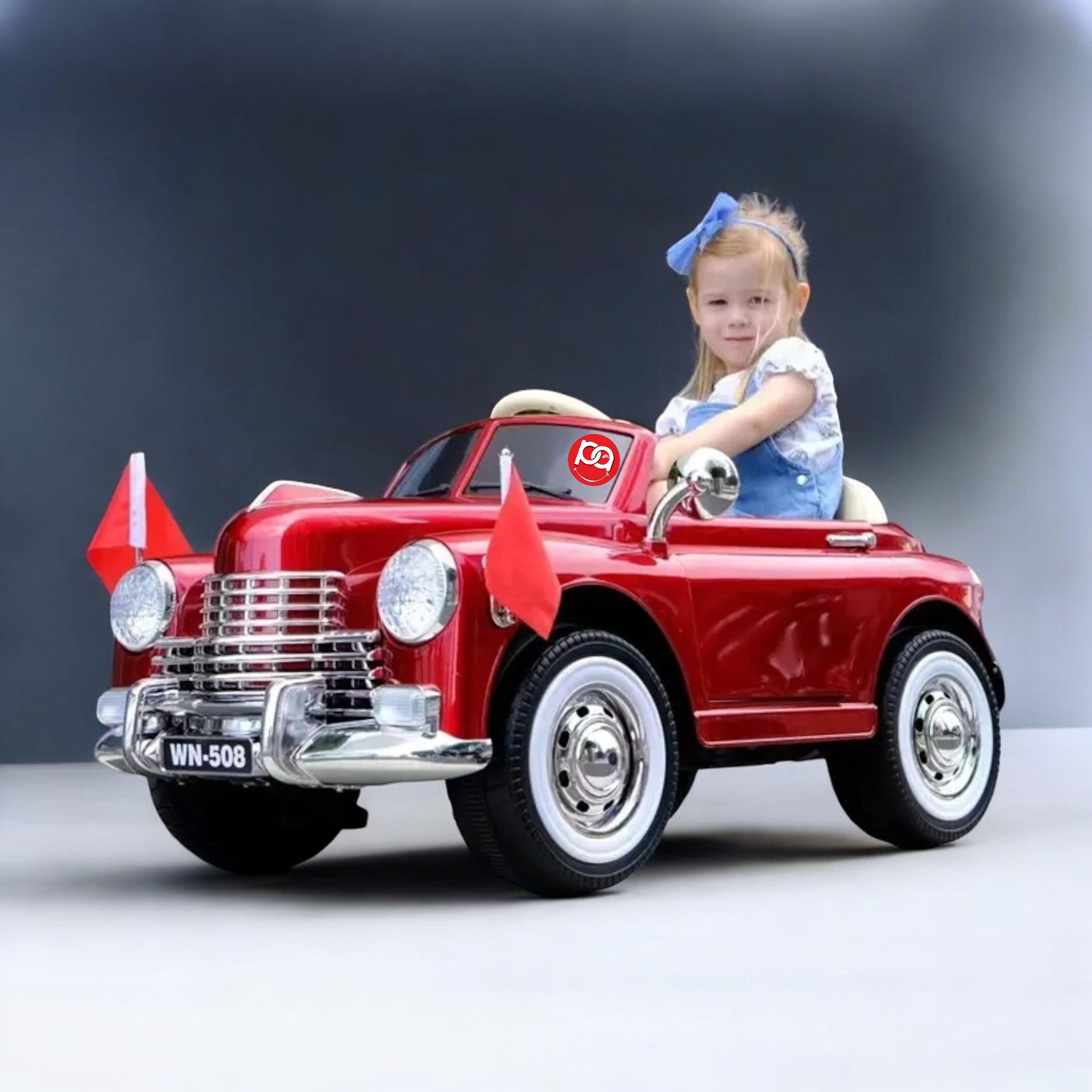 PATOYS Kids Electric Toy Big size Benz Vintage Car with Remote Control PATOYS