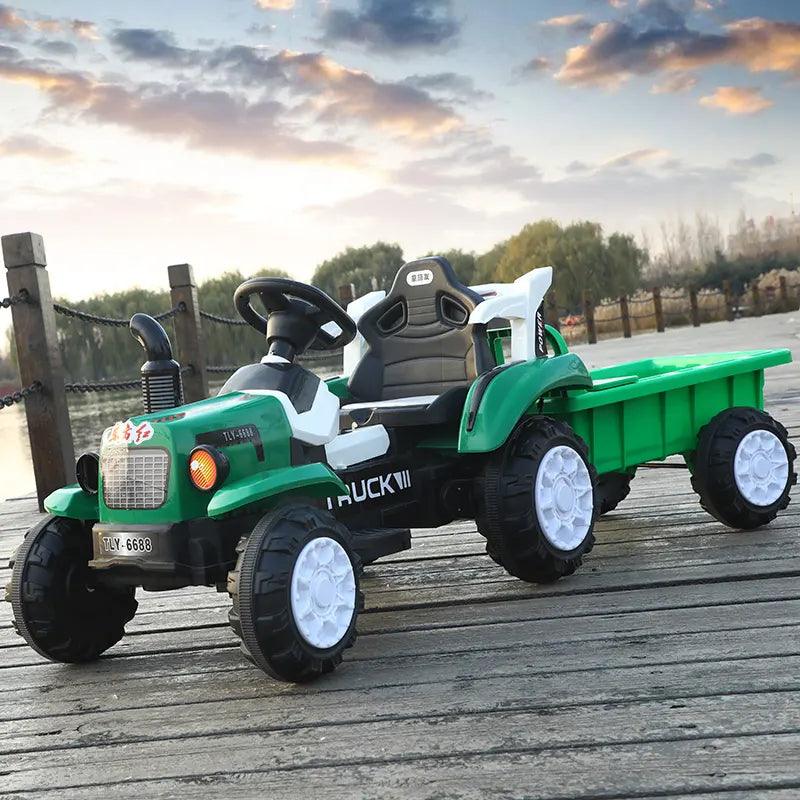 PATOYS | Kids Ride on Farming Tractor with Trailor and remote, Rechargeable Battery Operated for kids - PATOYS - PATOYS