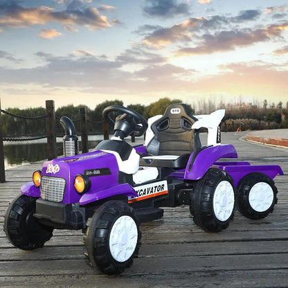 PATOYS | Kids Ride on Farming Tractor with Trailor and remote, Rechargeable Battery Operated for kids - PATOYS - PATOYS