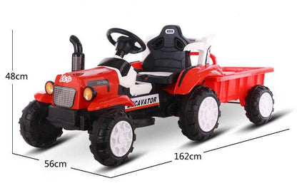 PATOYS | Kids Ride on Farming Tractor with Trailor and remote, Rechargeable Battery Operated for kids - PATOYS