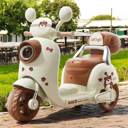 PATOYS | Kids Vespa - Activa Type Electric Scooter | 2 - 5 Years Ride - On - PATOYS - HLW - 8188