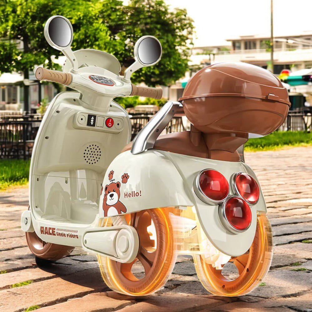 PATOYS | Kids Vespa - Activa Type Electric Scooter | 2 - 5 Years Ride - On - PATOYS - HLW - 8188