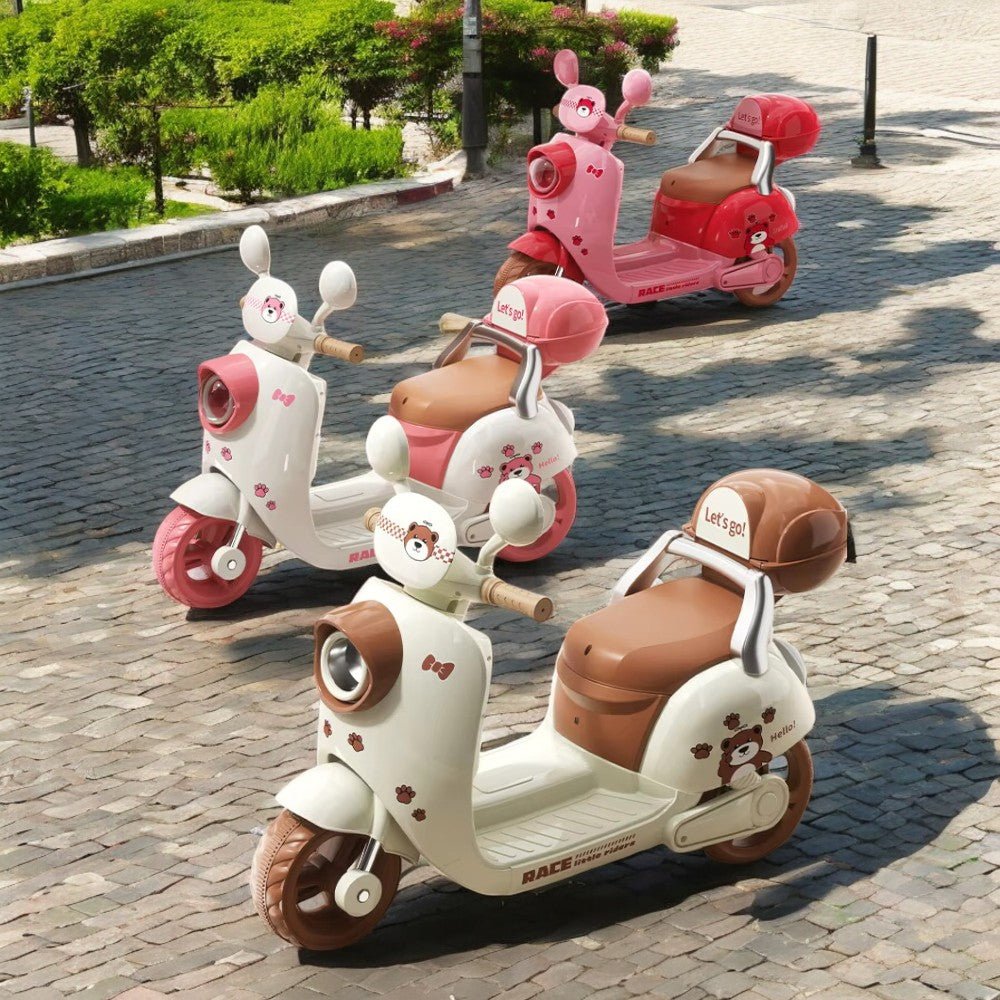 PATOYS | Kids Vespa - Activa Type Electric Scooter | 2 - 5 Years Ride - On - PATOYS - HLW - 8188