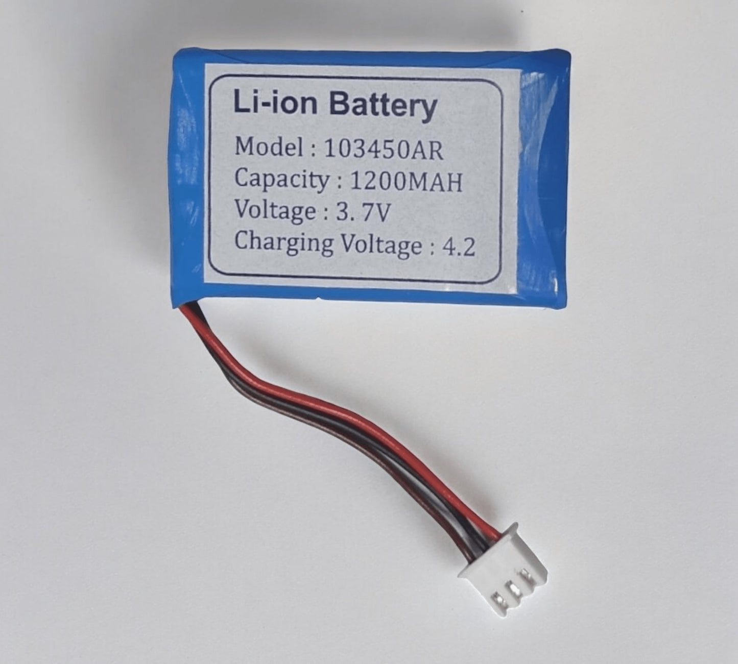 PATOYS | Li - ion battery Model: 103450AR Capacity: 1200MAH Voltage: 3.7V Charging voltage:4.2 - PATOYS