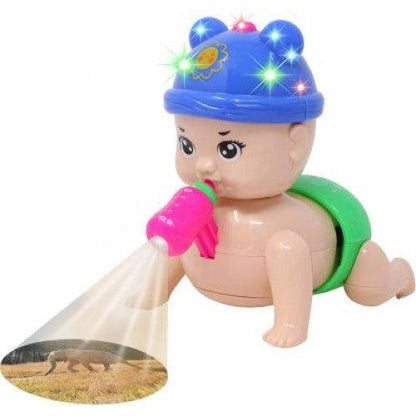 PATOYS Musical Cute Crawling Baby Toys with 3D Flashing Lights and Sounds with projector Children's Kids toy - PATOYS